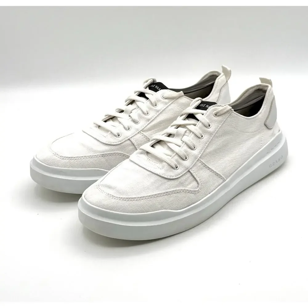 Cole Haan Women's Size 11B White Canvas Grand 360 Low Top Comfort Sneakers